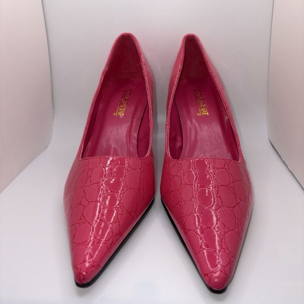 Patent Pointed-Toe Pink Heels